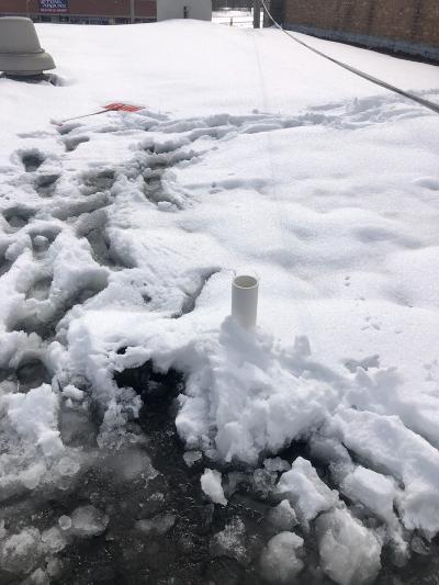 Flat roof leaking in winter