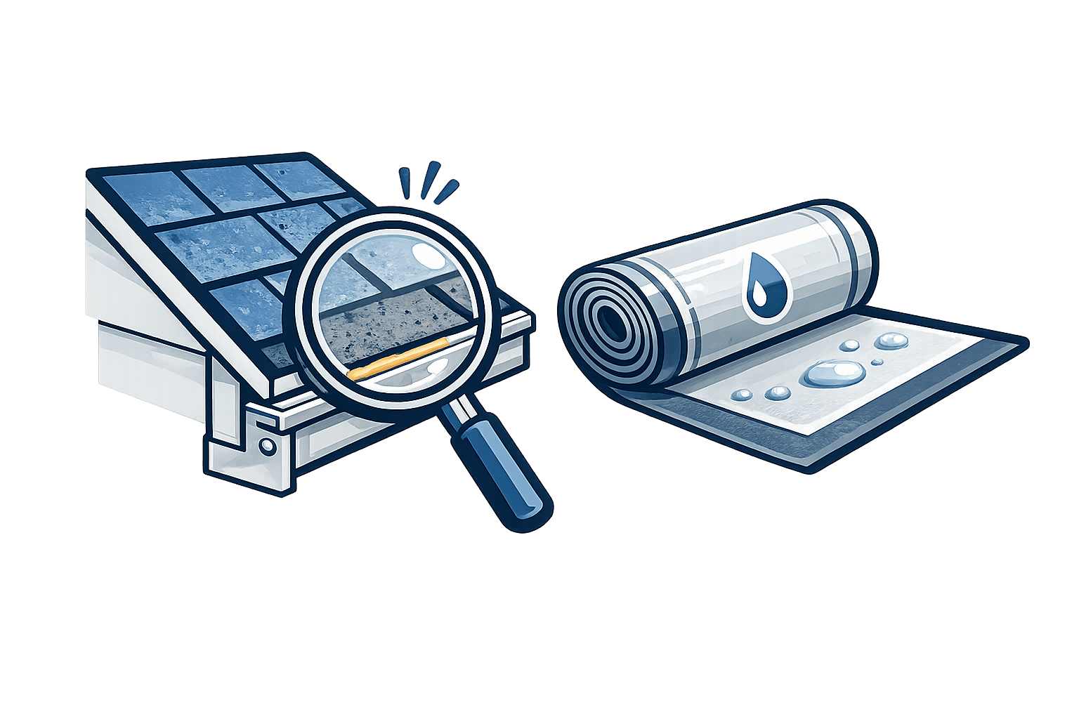 Membrane or shingle inspection