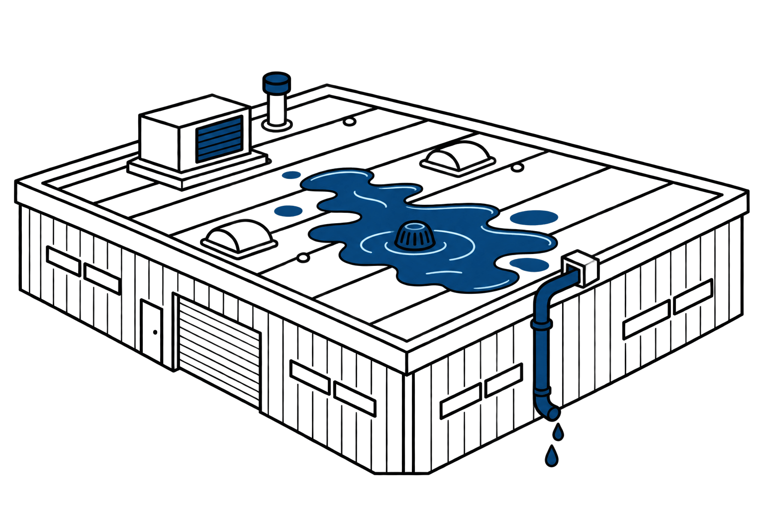 Ponding water and drainage limitations