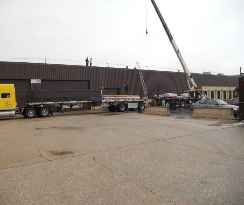 industrial roof job about to start